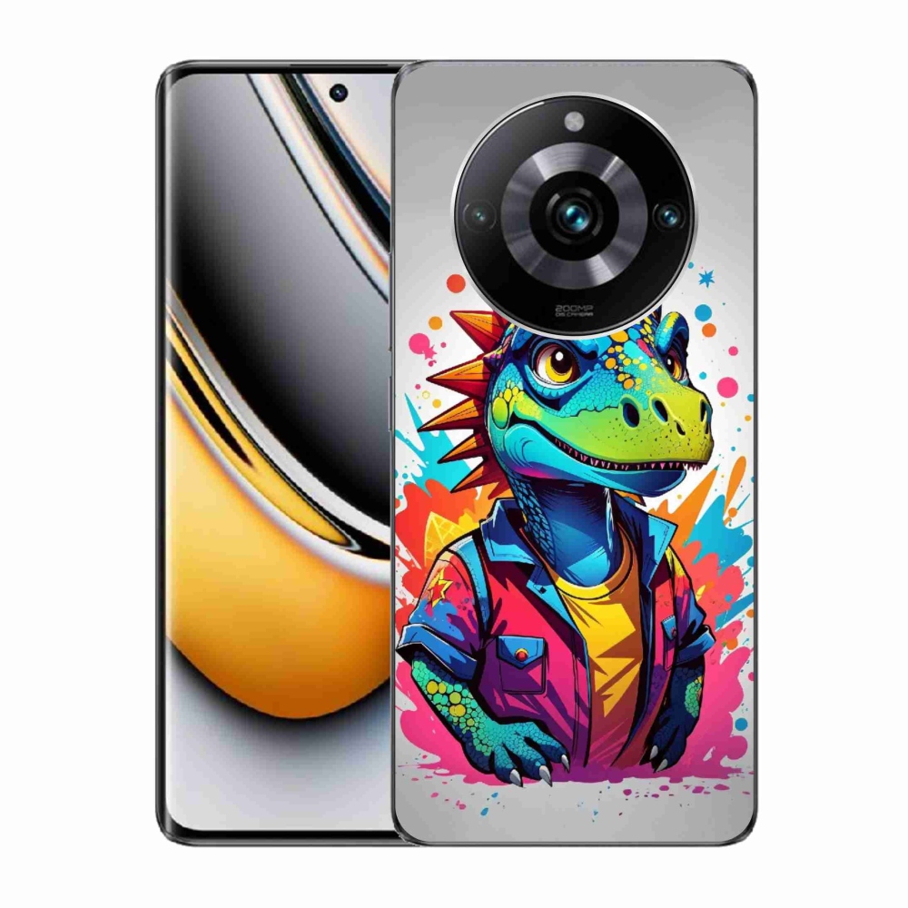 Zselés borítás mmCase a Realme 11 Pro/11 Pro+ készülékhez - színes dinoszauruszok