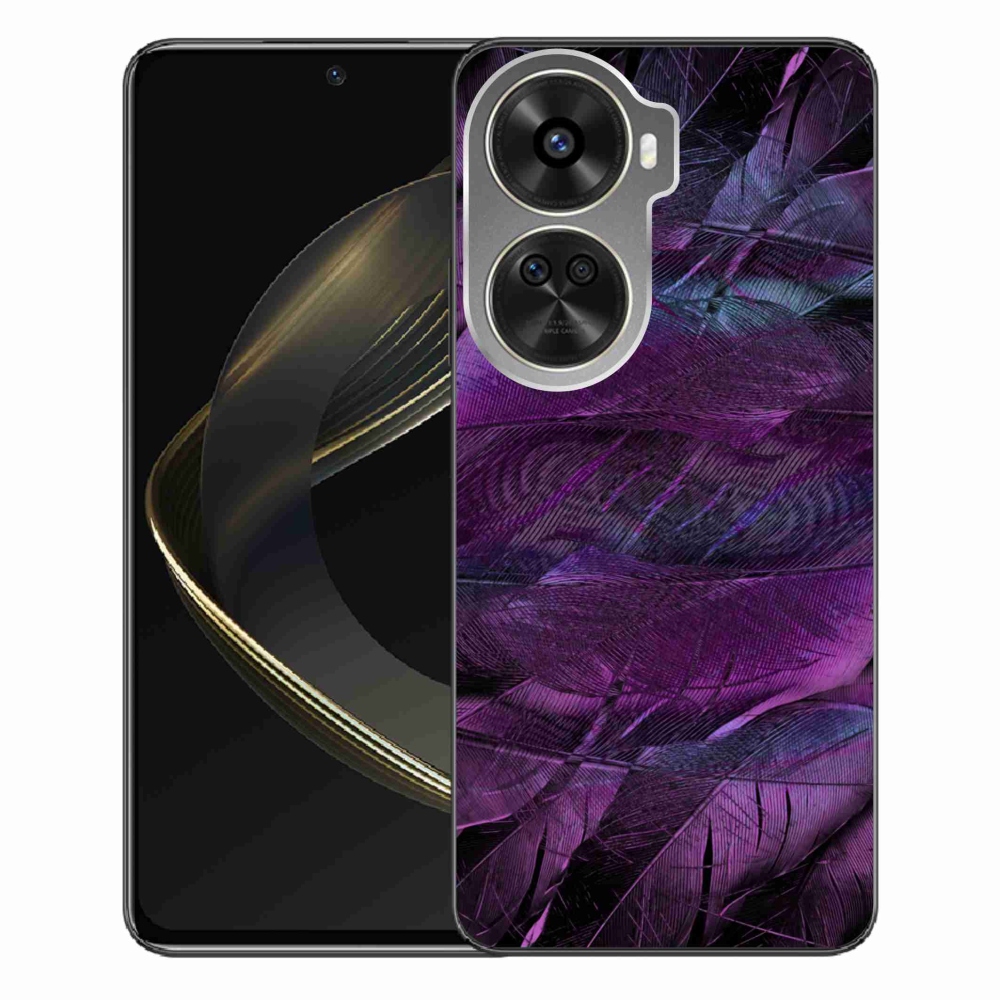 Zselés borítás mmCase a Huawei Nova 12 SE-hez - lila tollak