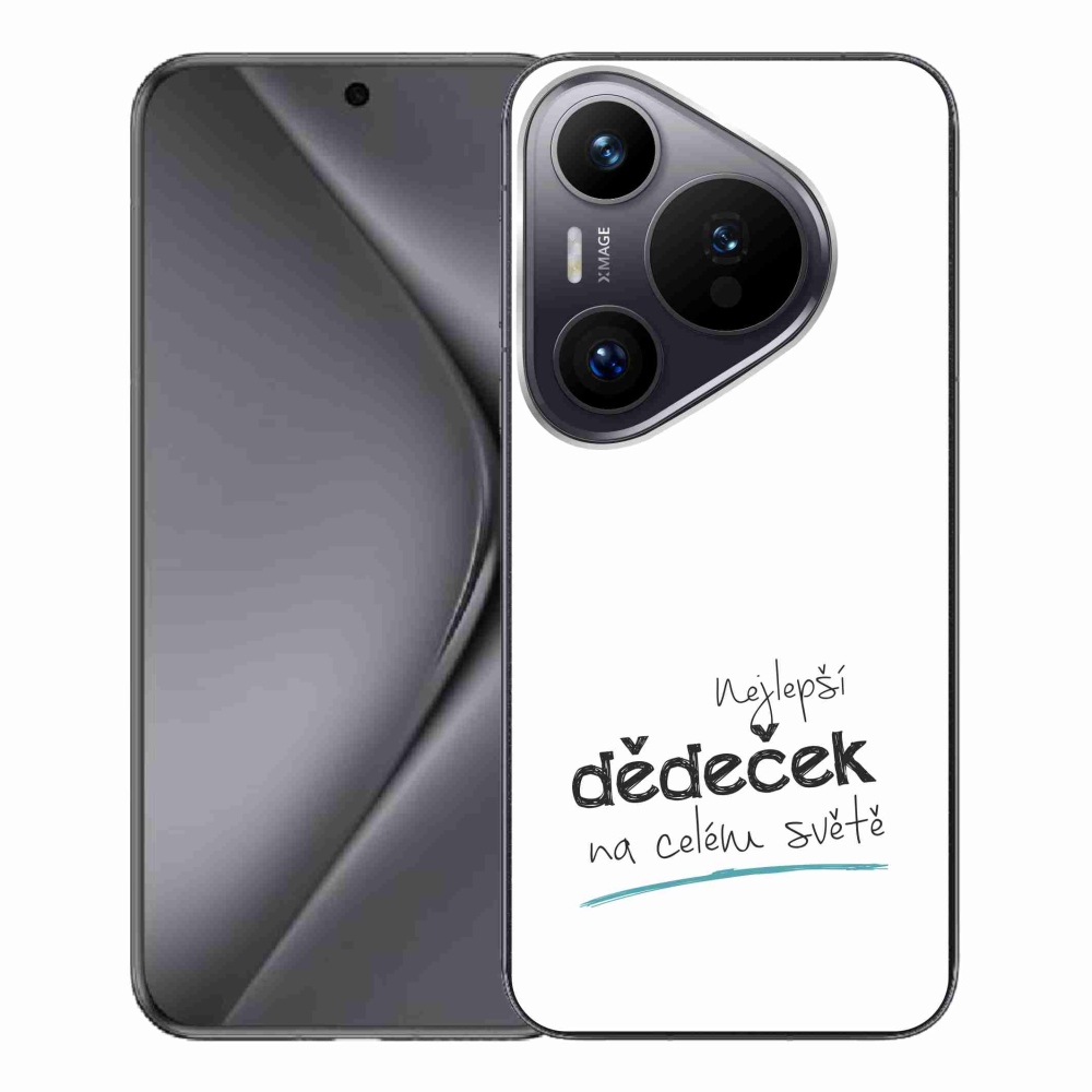 Gél borító mmCase a Huawei Pura 70 Pro - a legjobb nagypapa 3 fehér háttérrel