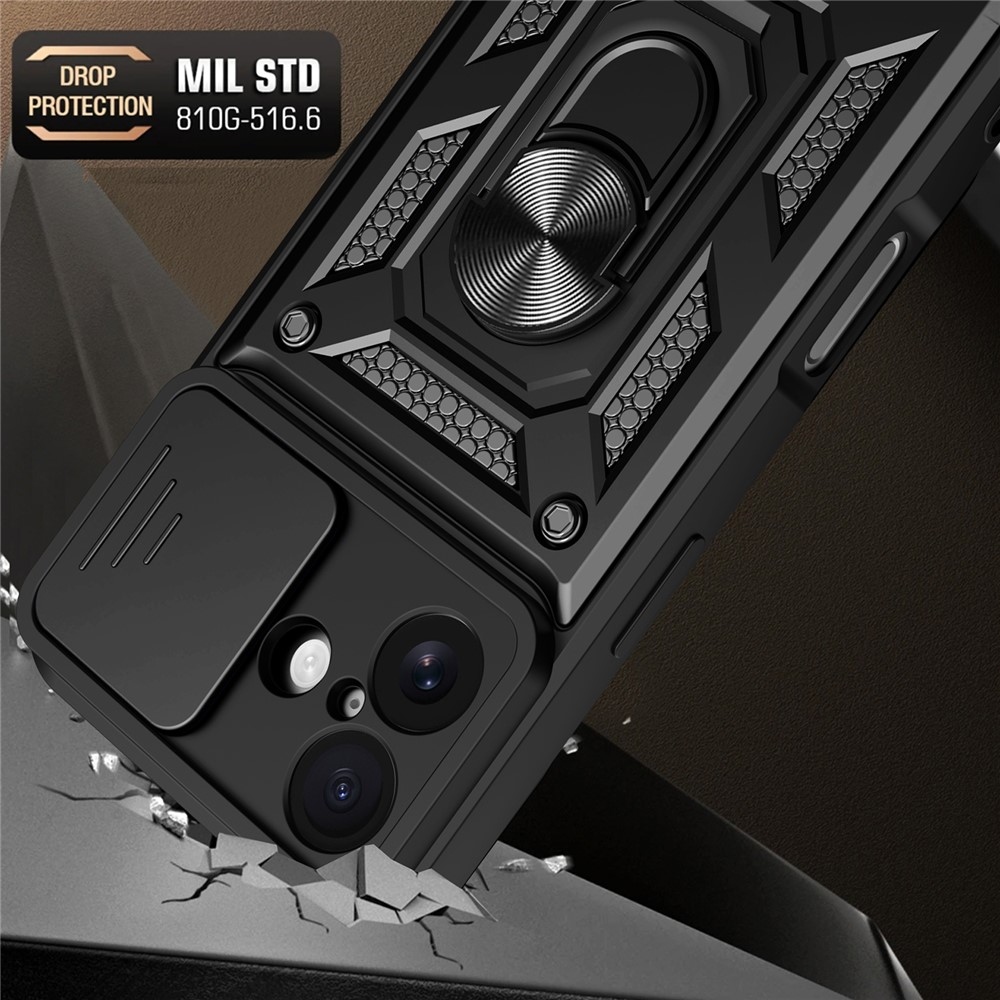 Ring tartós borító iPhone 17 készülékhez - Fekete