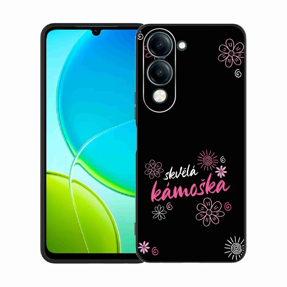 Gél borítás mmCase a Vivo Y29s 5G-n - nagyszerű haver fekete háttérrel