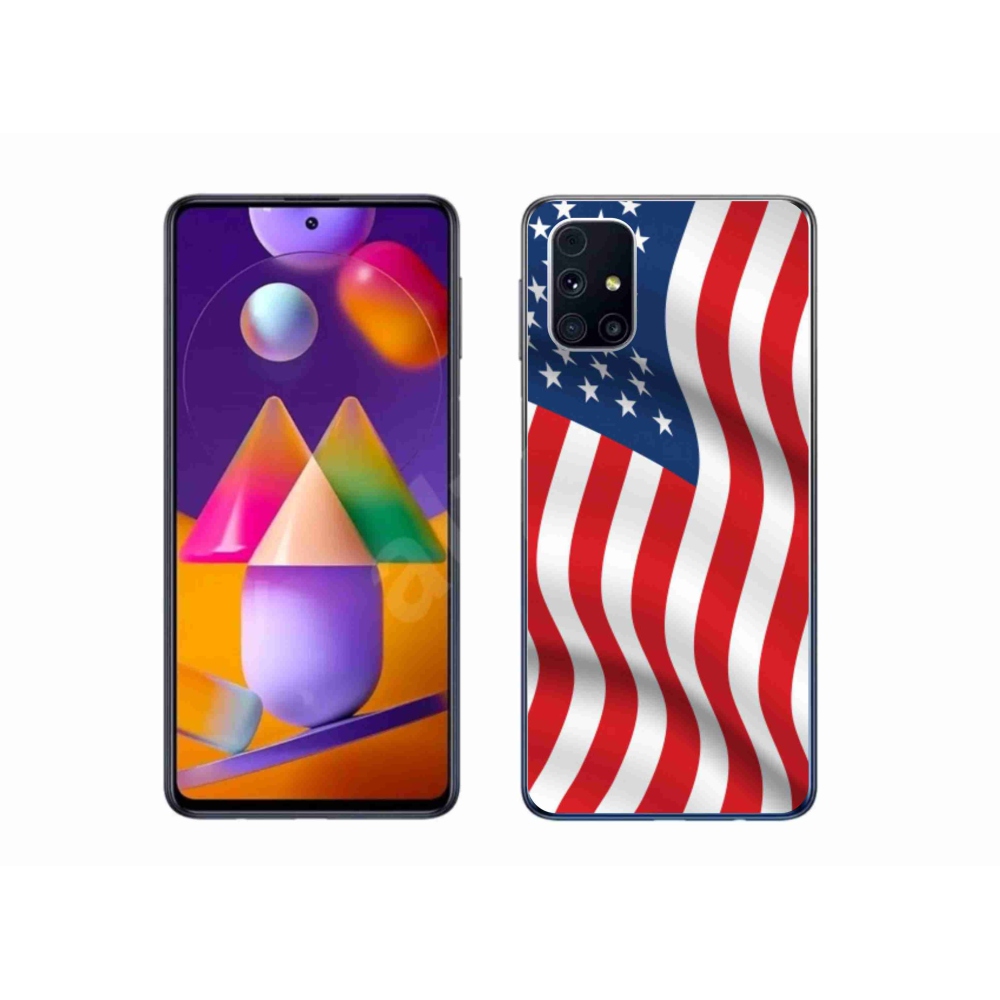Gél védőhuzat mmCase Samsung Galaxy M31s - amerikai zászlóhoz
