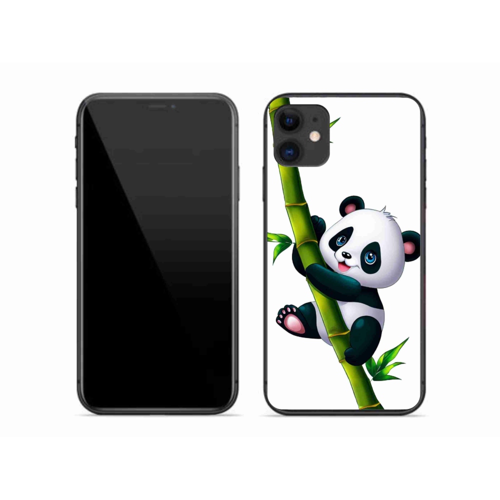 Zselés borítás mmCase iPhone 11 készülékhez - panda bambuszon