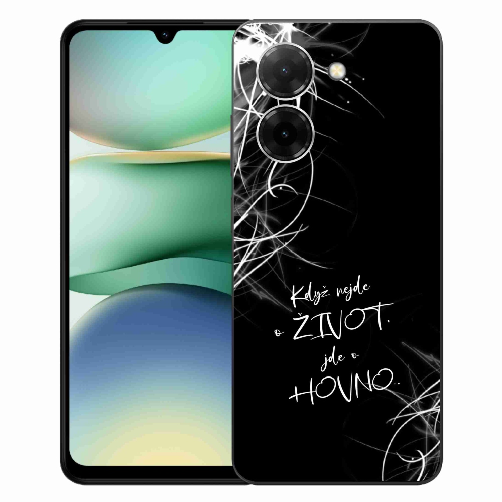 Gél borító mmCase a Xiaomi Redmi A5 (171.7x77.8x8.3mm) - vicces szöveg 16 fekete háttérrel