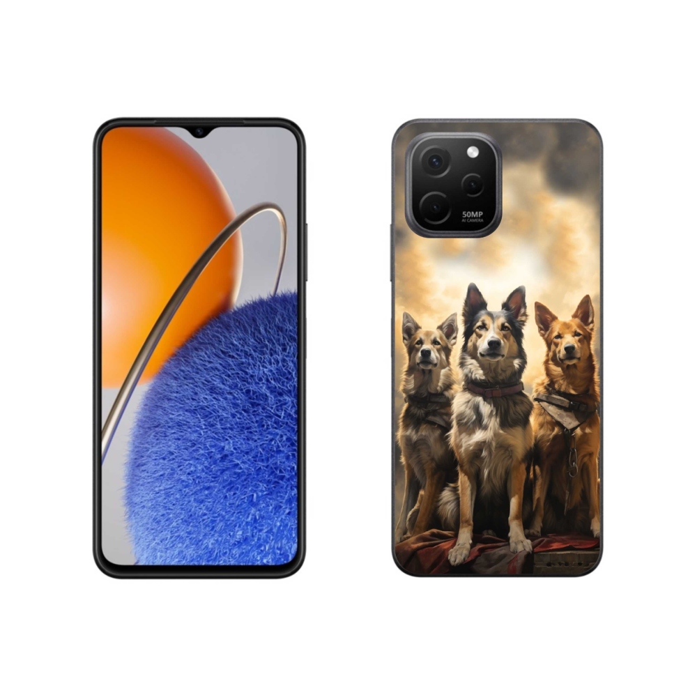 Gél borítás mmCase a Huawei Nova Y61-hez - három kutya
