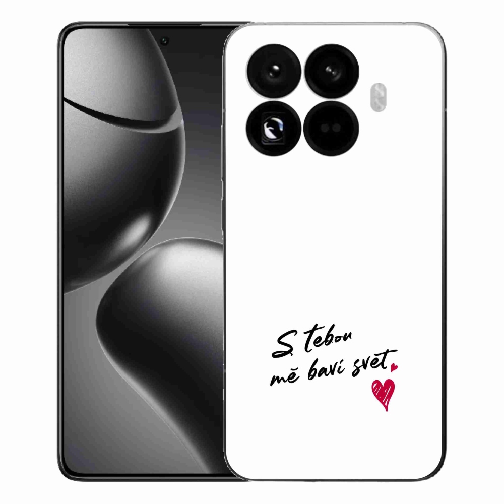 Gél borító mmCase a Xiaomi 15T Pro számára - szerelmes szöveg 1 fehér háttér