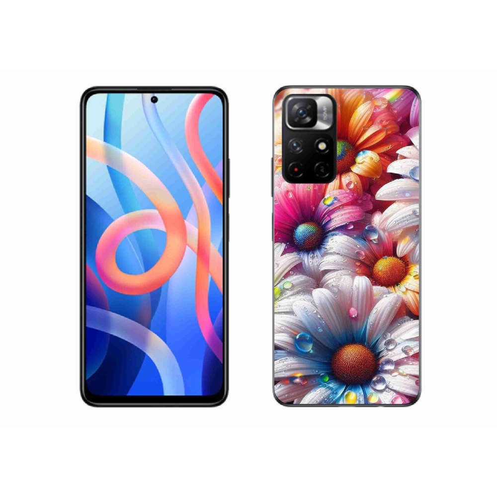 Gél borítás mmCase a Xiaomi Redmi Note 11S 5G számára - színes százszorszépek