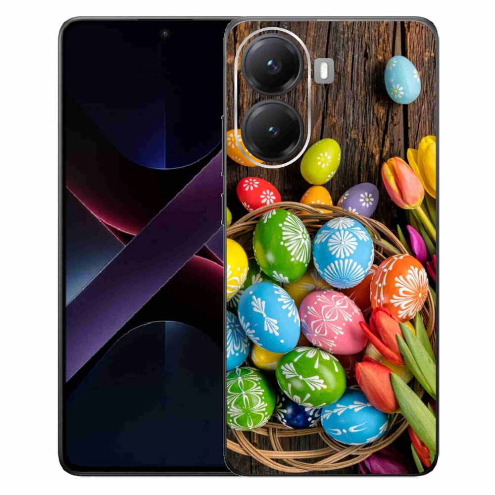 Gél borítás mmCase a Xiaomi Poco X7 Pro 5G számára - Húsvéti tojások