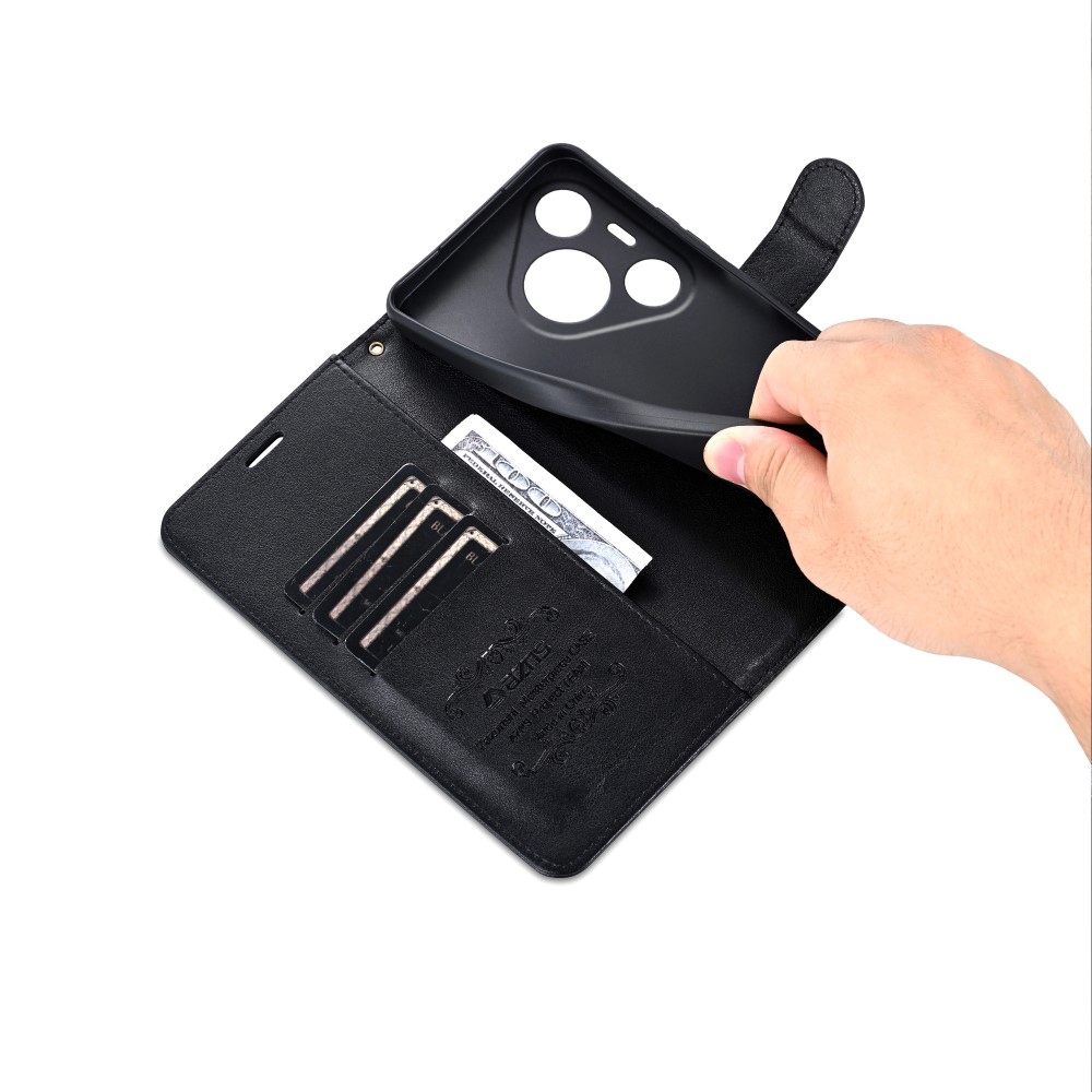 AZNS könyvtáska Huawei Pura 70 Pro-hoz - fekete