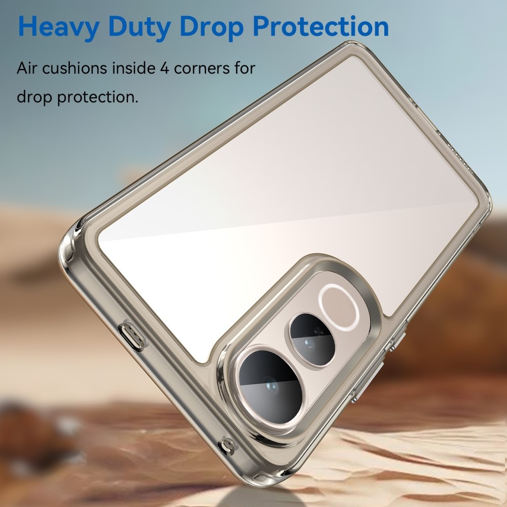 Gél tok fix hátlappal a Vivo V50 Lite 4G/5G készülékhez - szürke