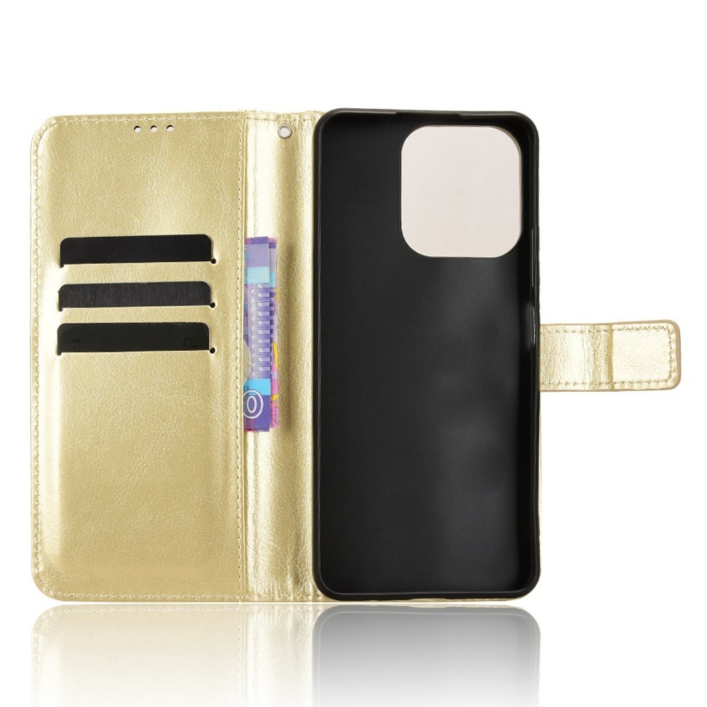 Őrült könyvtáska a Realme Note 70T-hez - arany színben