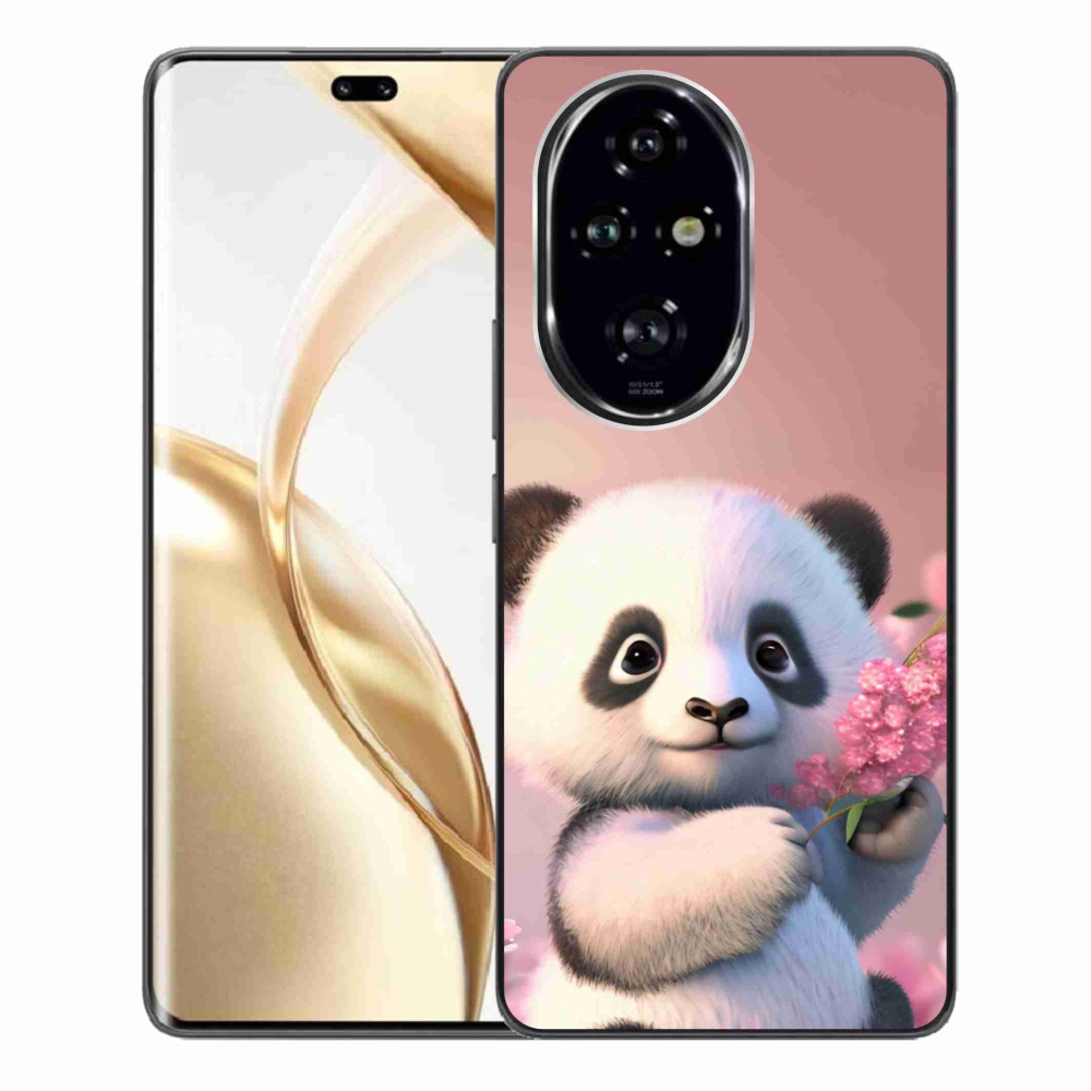 Zselés borítás mmCase a Honor 200 Pro 5G számára - aranyos panda