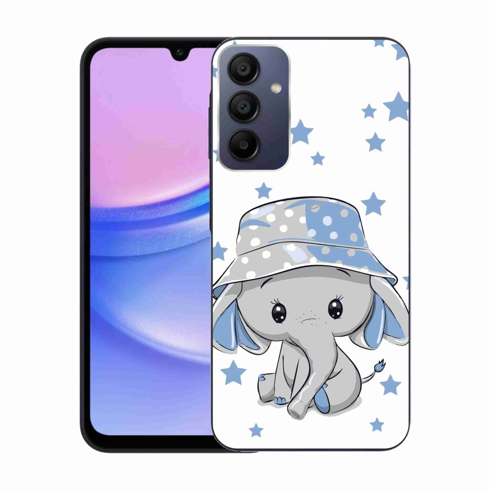 Zselés borítás mmCase Samsung Galaxy A15 4G/5G - kék elefánthoz