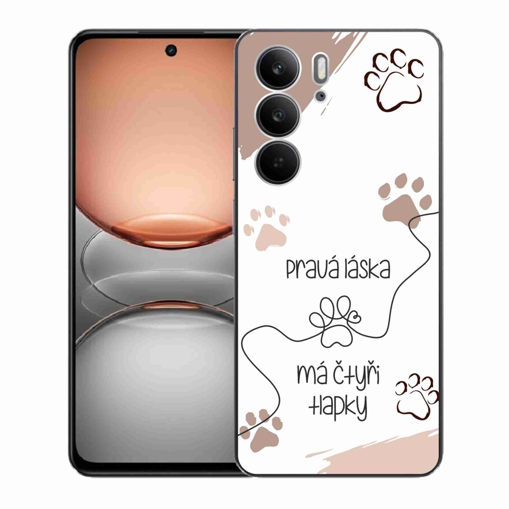 Gél borító mmCase a Realme C75 készülékhez - kutyamotívum 1 fehér háttér