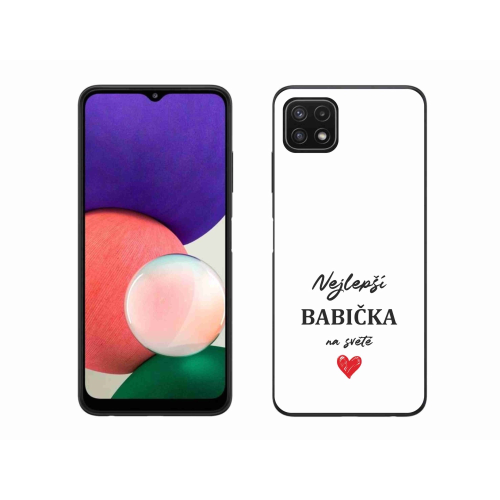 Gél borító mmCase Samsung Galaxy A22 5G - a legjobb nagymama 1 fehér háttérrel