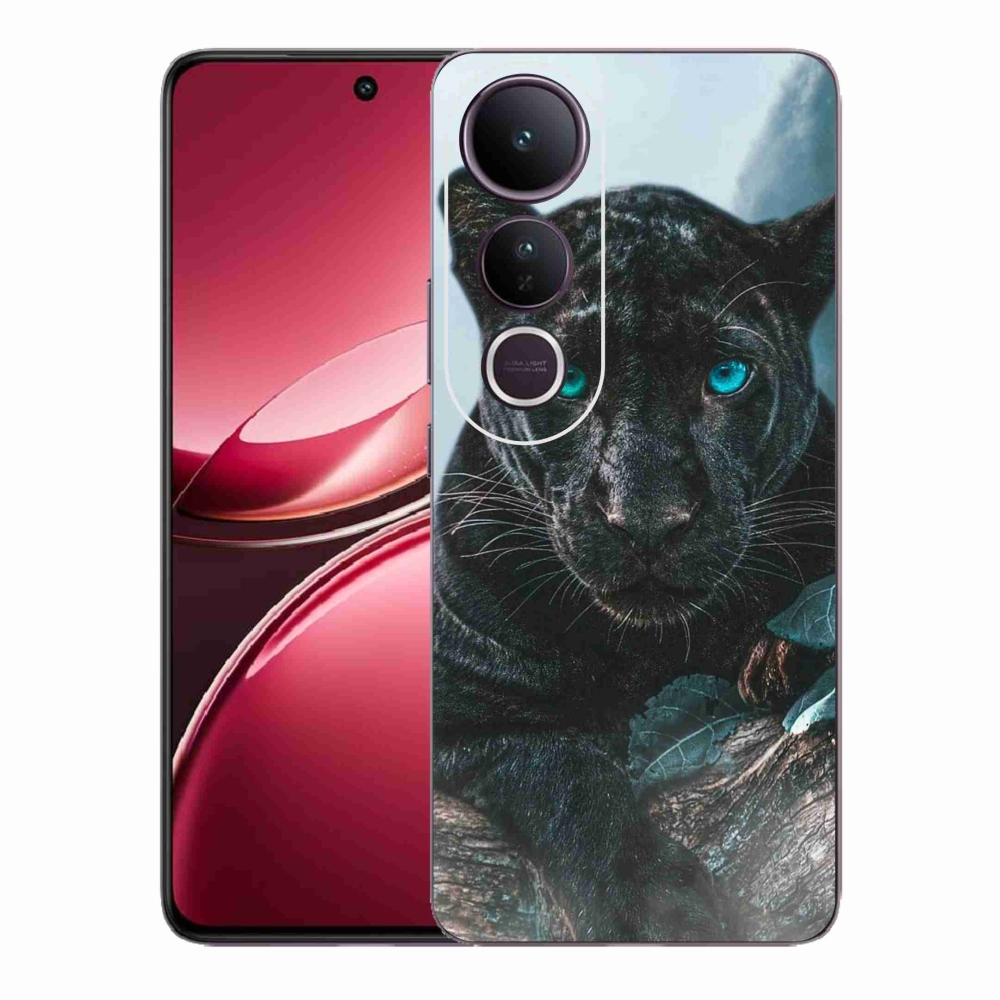 Gél borítás mmCase a Vivo V50 Lite 4G/5G - fekete párducon