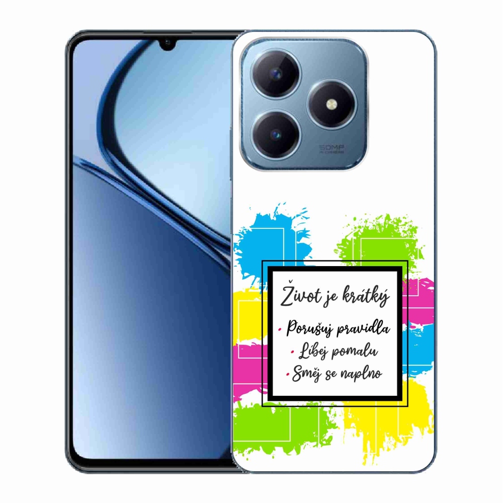 Gél borító mmCase a Realme C63 készülékhez - idézem 5 fehér háttér