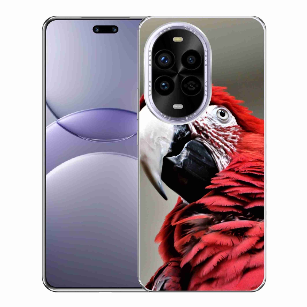 Gél borítás mmCase a Huawei Nova 13 Pro 5G-re - papagáj ara piros
