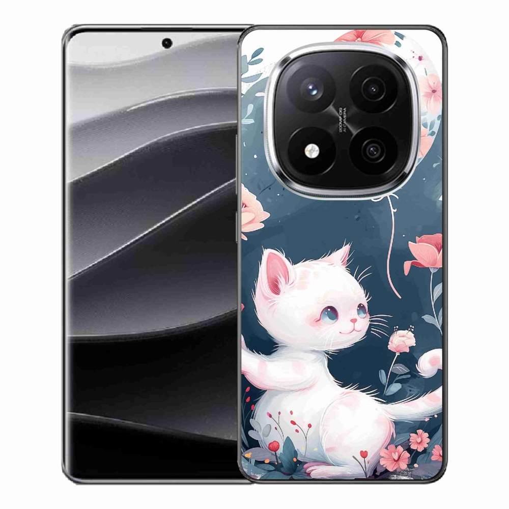 Gél borítás mmCase a Xiaomi Redmi Note 14 Pro+ 5G számára - cica lufival