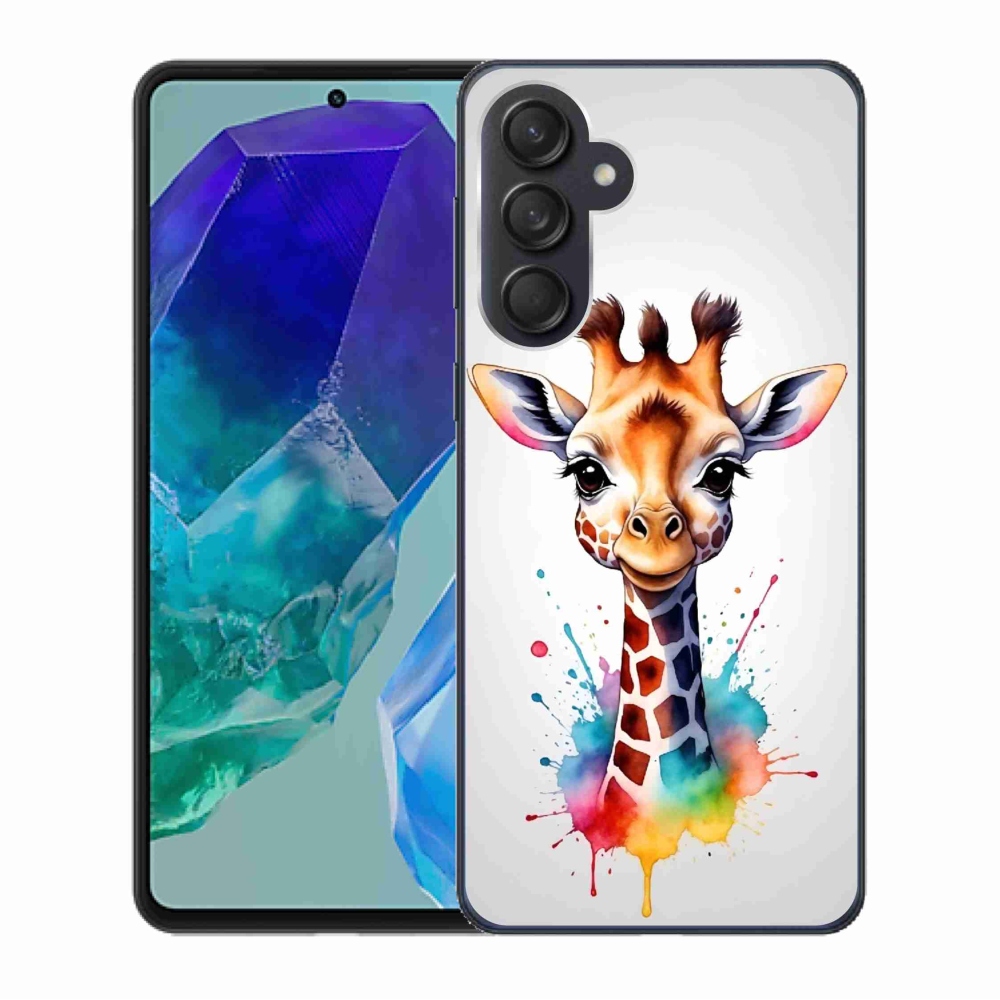 Gél védőhuzat mmCase Samsung Galaxy M55 5G - zsiráf 1