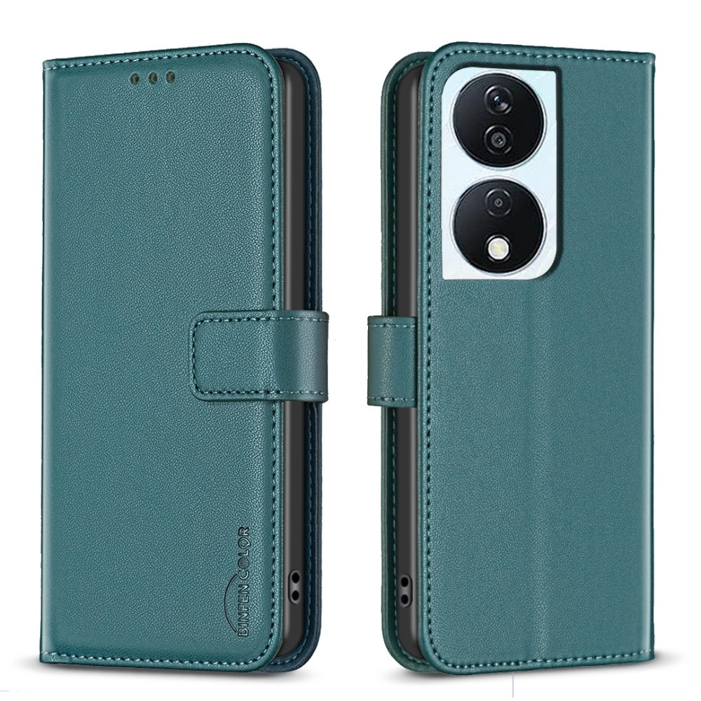 BNF könyvtáska Honor X7b/Honor 90 Smart készülékhez - sötétzöld