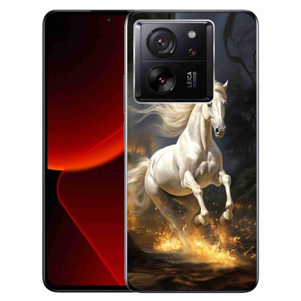 Gél borítás mmCase a Xiaomi 13T/13T Pro számára - fehér ló 2