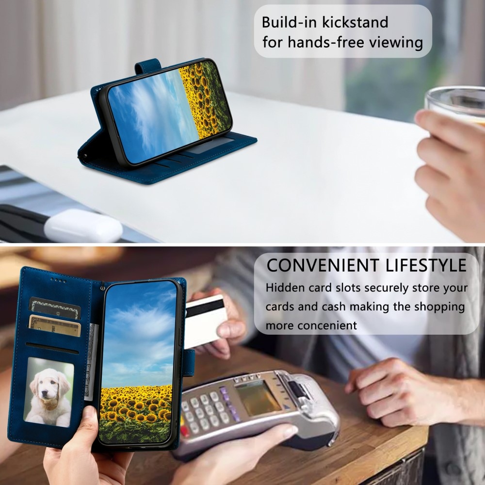 Mandalák könyv tok Xiaomi Redmi Note 14-hez - kék