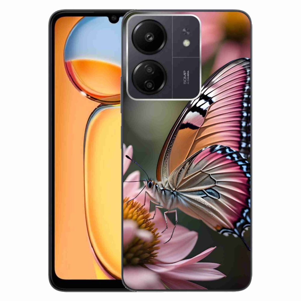 Gél borítás mmCase a Xiaomi Poco C65/Redmi 13C - színes pillangóhoz