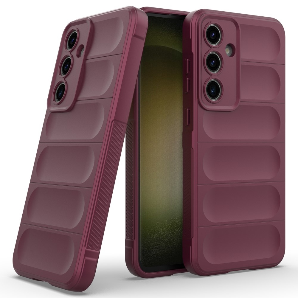 Rugg tartós zselés tok Samsung Galaxy S24 FE készülékhez - bordó színű