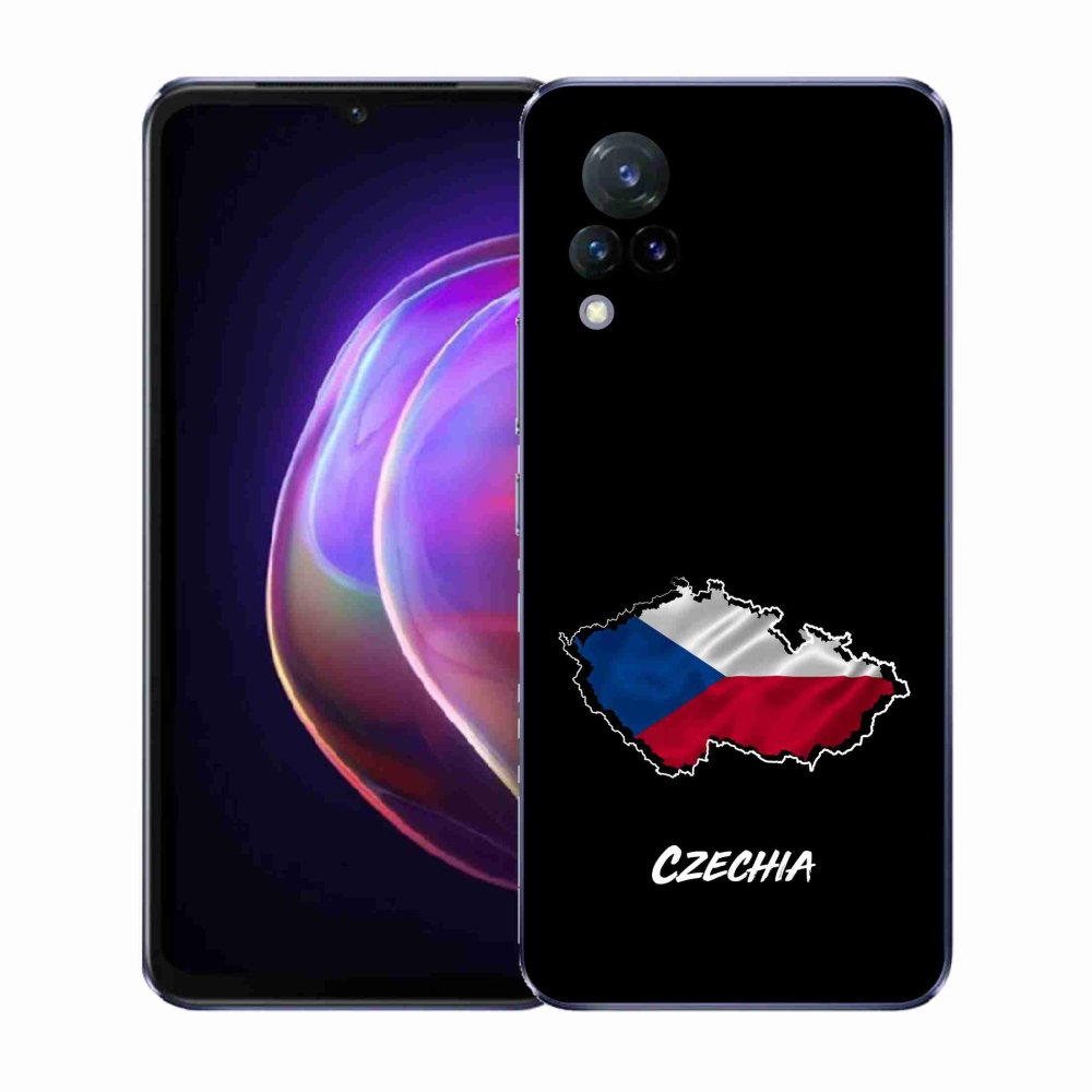 Gél borító mmCase a Vivo V21 4G/5G - Csehország fekete háttérrel