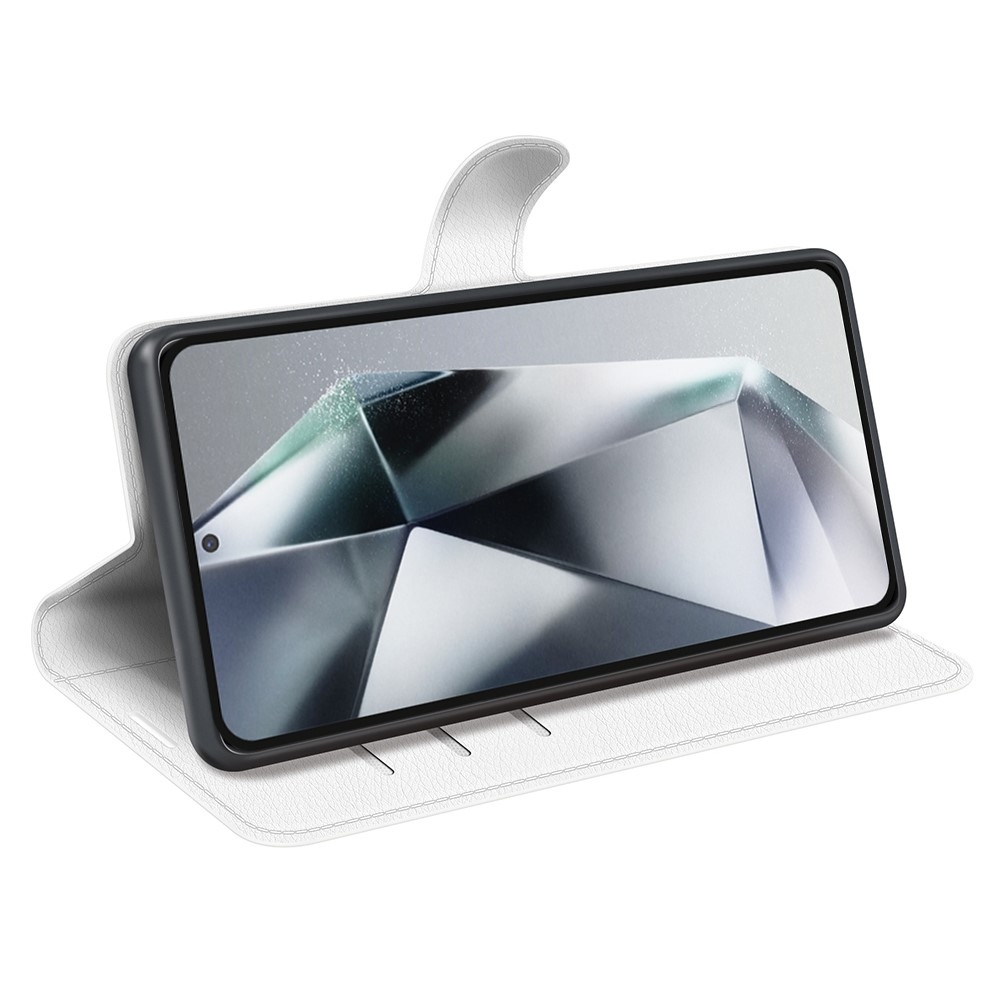 Litchi book tok Samsung Galaxy S25 Ultra készülékhez - fehér