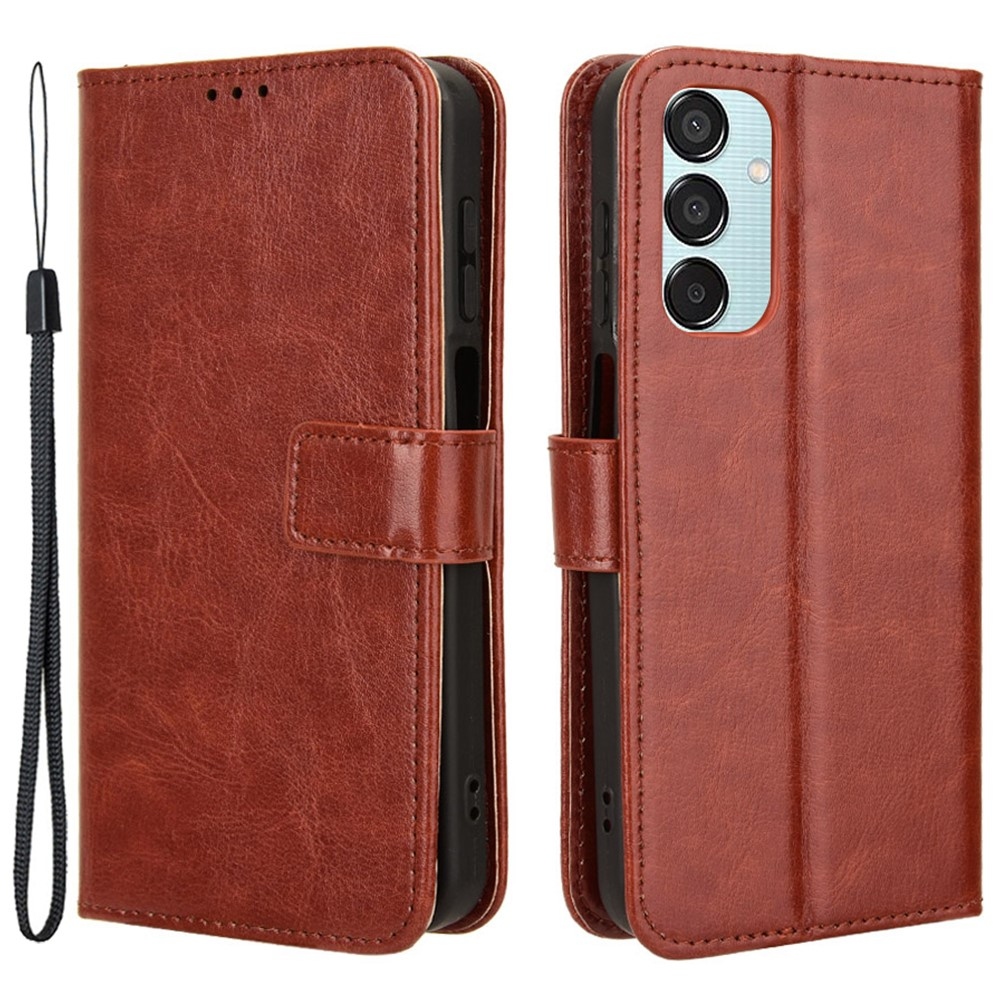 Őrült könyvtáska Samsung Galaxy M15 5G - barna