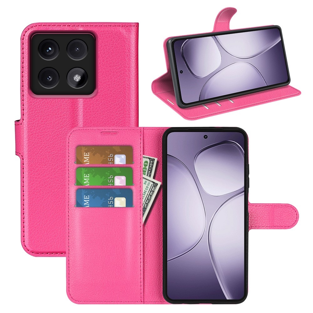 Litchi könyv tok a Xiaomi 14T Pro-hoz - rózsaszínű