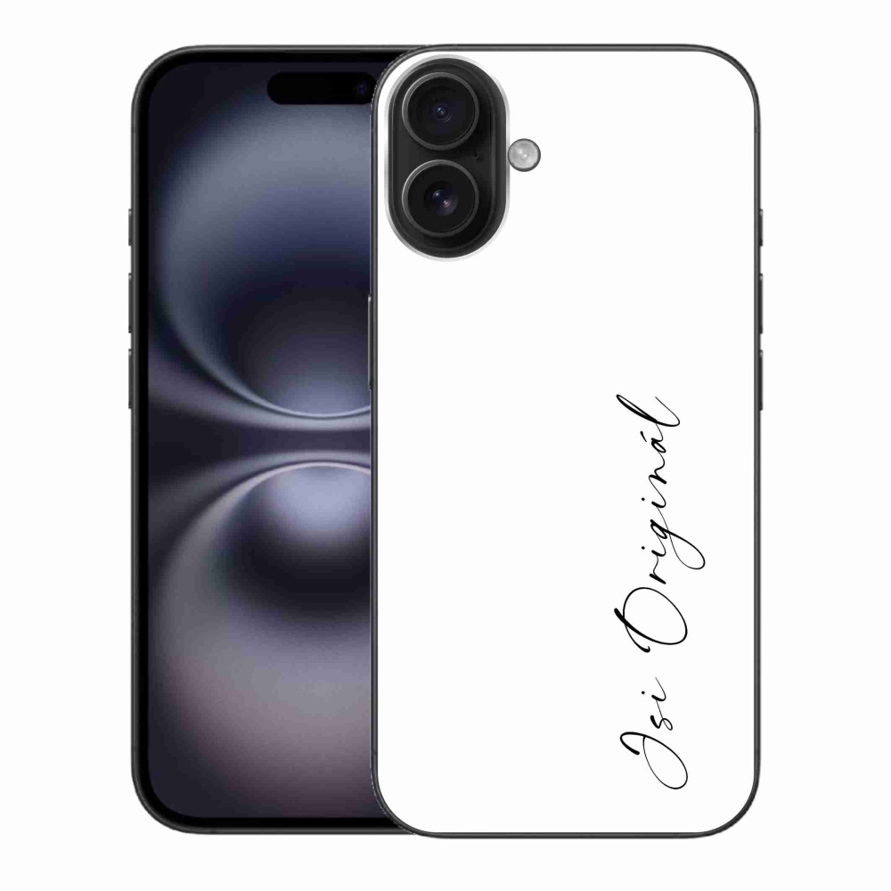 Gél borítás mmCase iPhone 16 Plus készülékhez - te vagy az eredeti fehér háttér