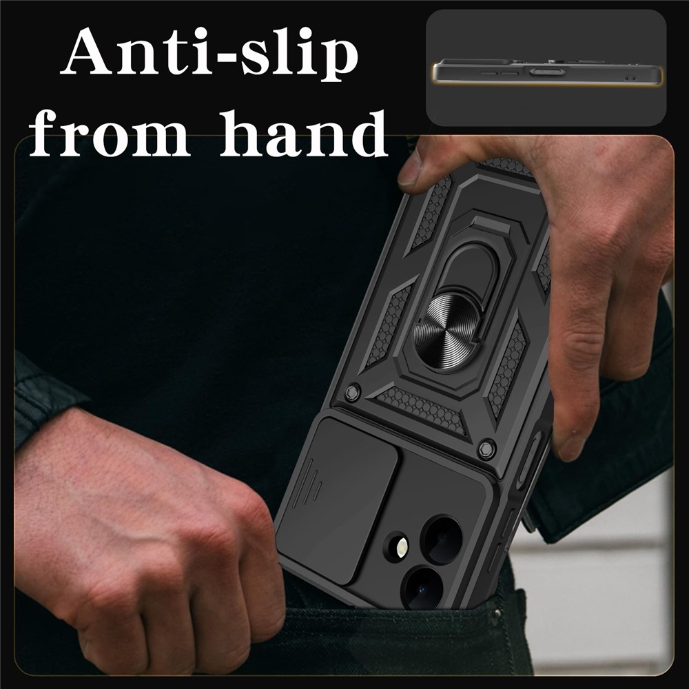 Csúszásálló borítás Samsung Galaxy A07 4G készülékhez - fekete