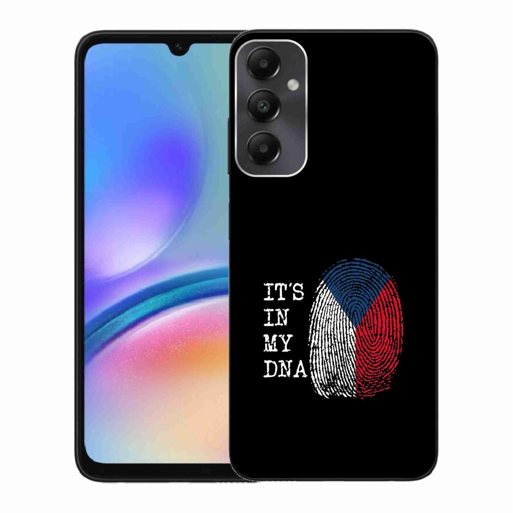 Zselés borítás mmCase Samsung Galaxy A05s - zászlós ujjlenyomat fekete háttérrel