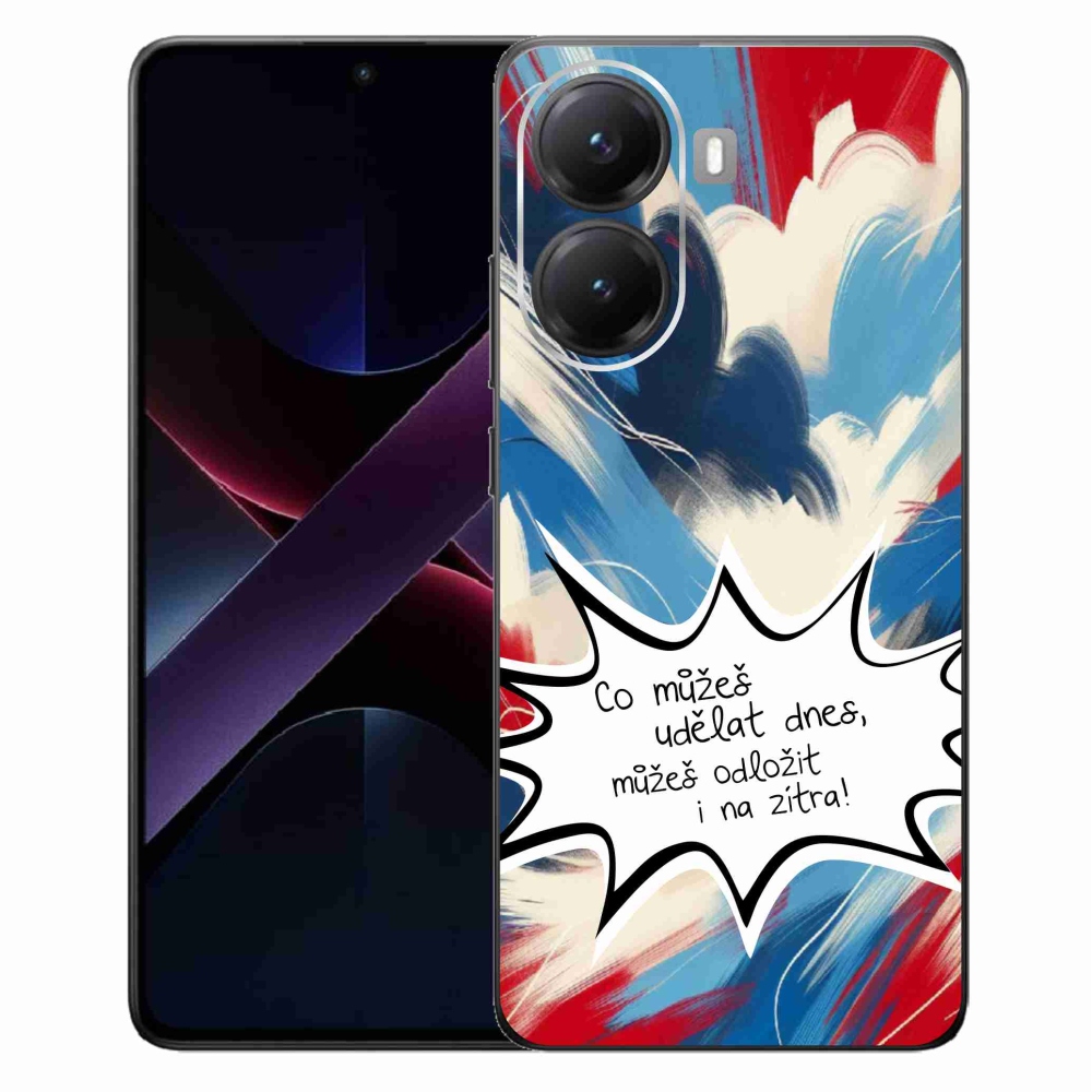 Gél borító mmCase a Xiaomi Poco X7 Pro 5G számára - vicces szöveg 9 fehér háttér