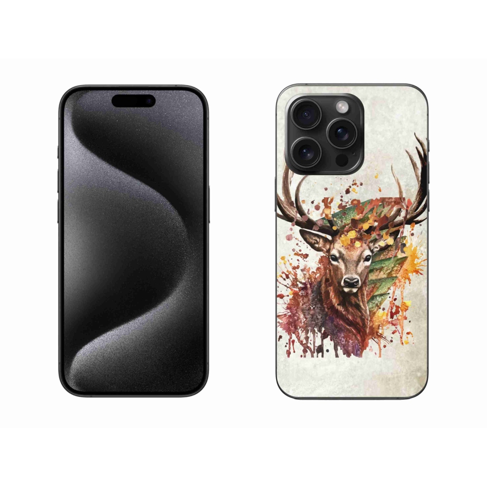 Gél tok mmCase iPhone 15 Pro Max készülékhez - szarvas 1