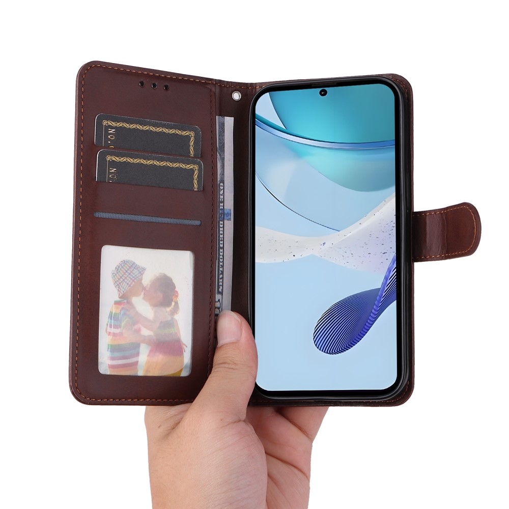 Könyvtáska a Realme 14x 5G/Realme C75 készülékhez - barna színű