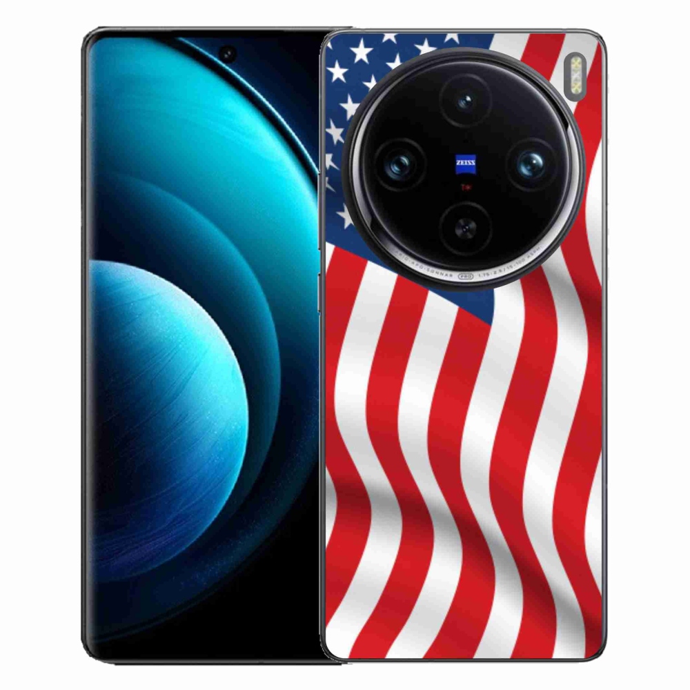 Zselés borítás mmCase a Vivo X100 Pro 5G készülékhez - amerikai zászló