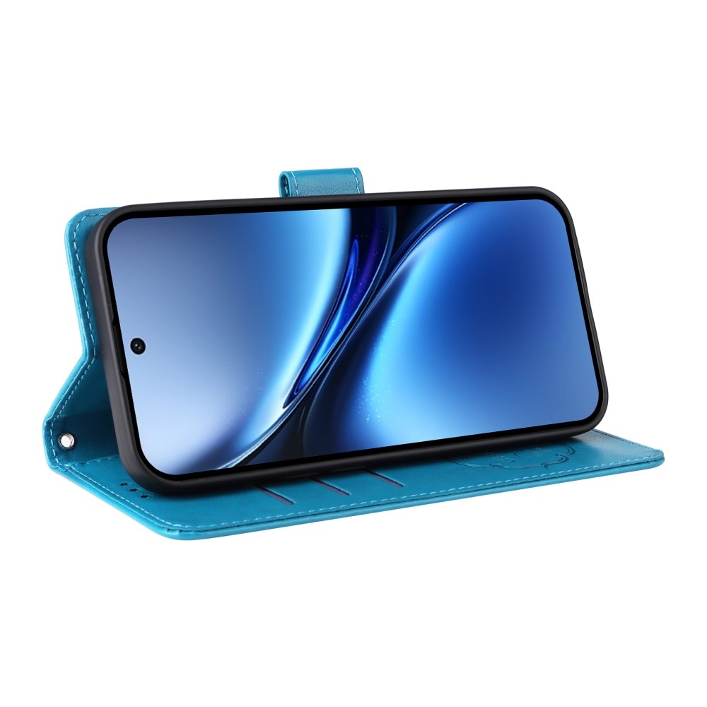 Virágos könyv tok a Vivo X200 5G-hez - kék