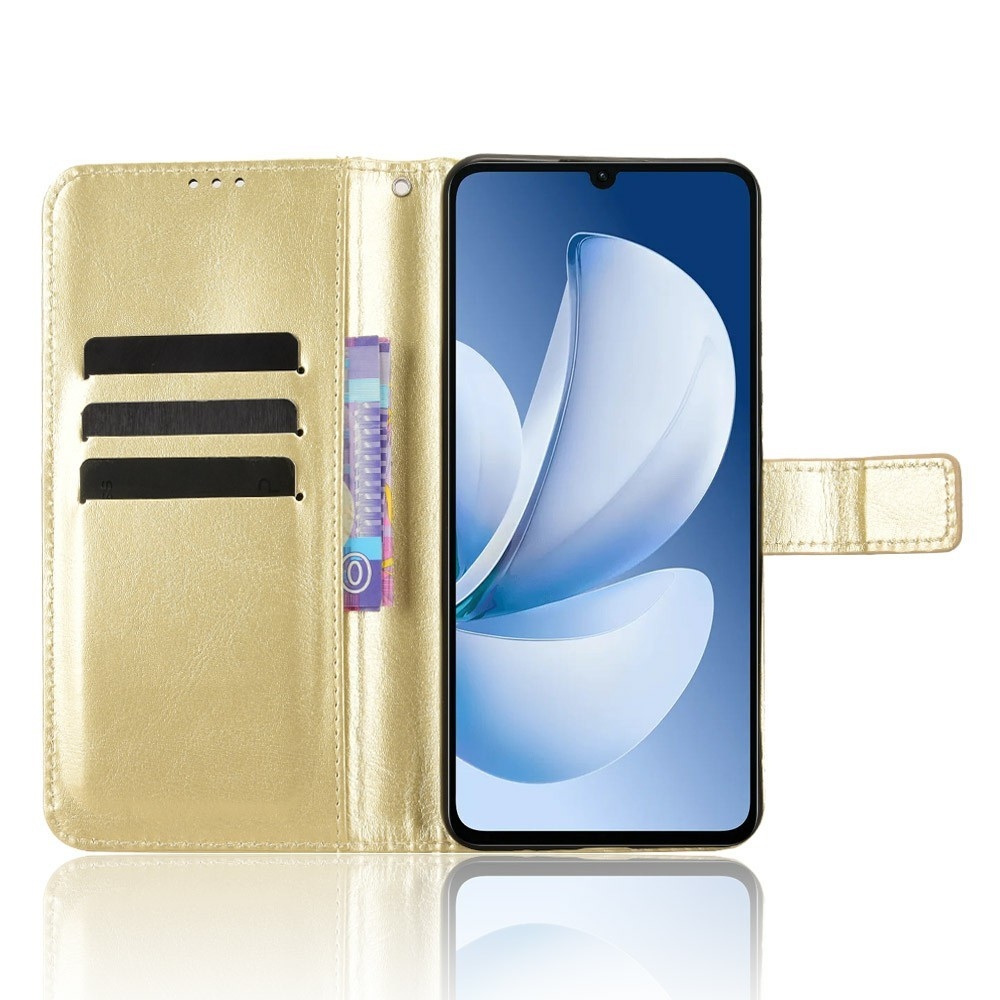 Őrült könyvtáska a Realme Note 70T-hez - arany színben