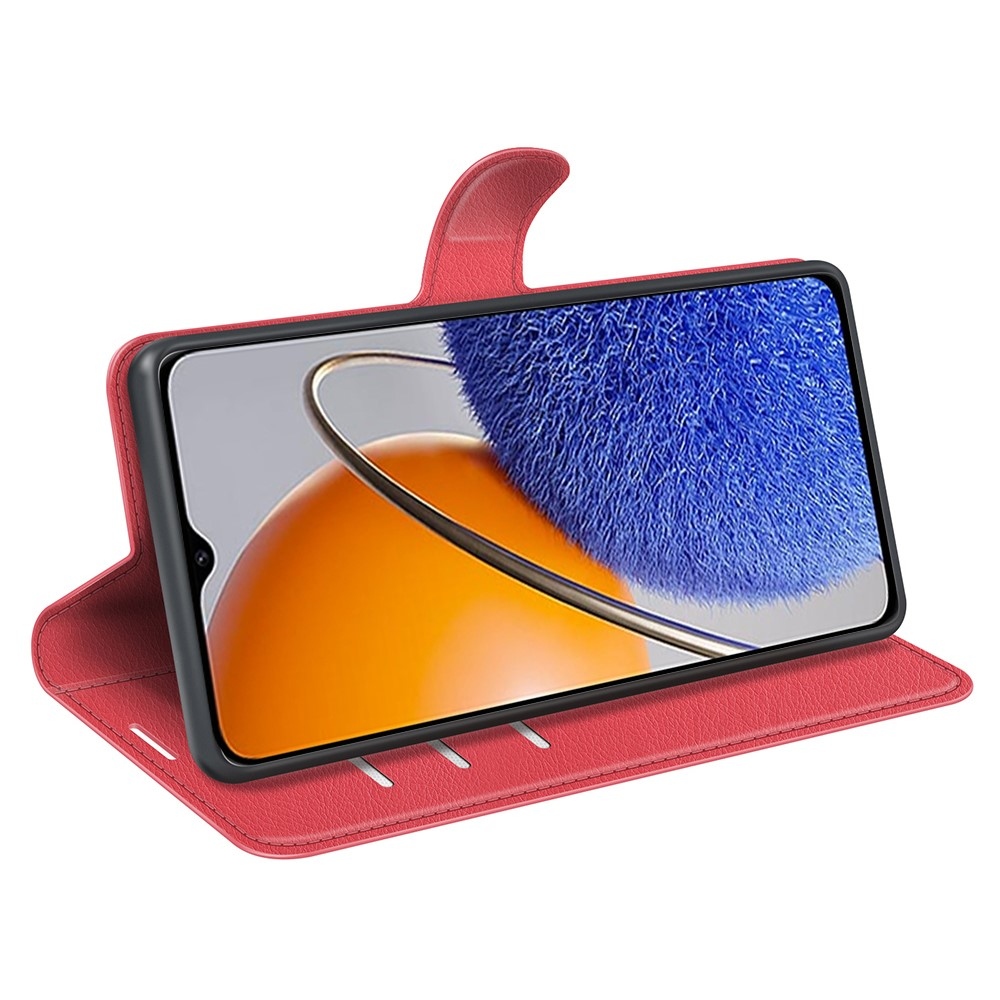 Litchi könyv tok Huawei Nova Y61-hez - piros