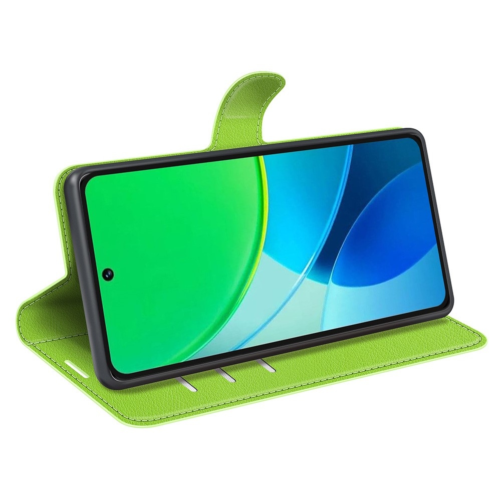 Litchi könyvtáska Vivo Y19s készülékhez - zöld