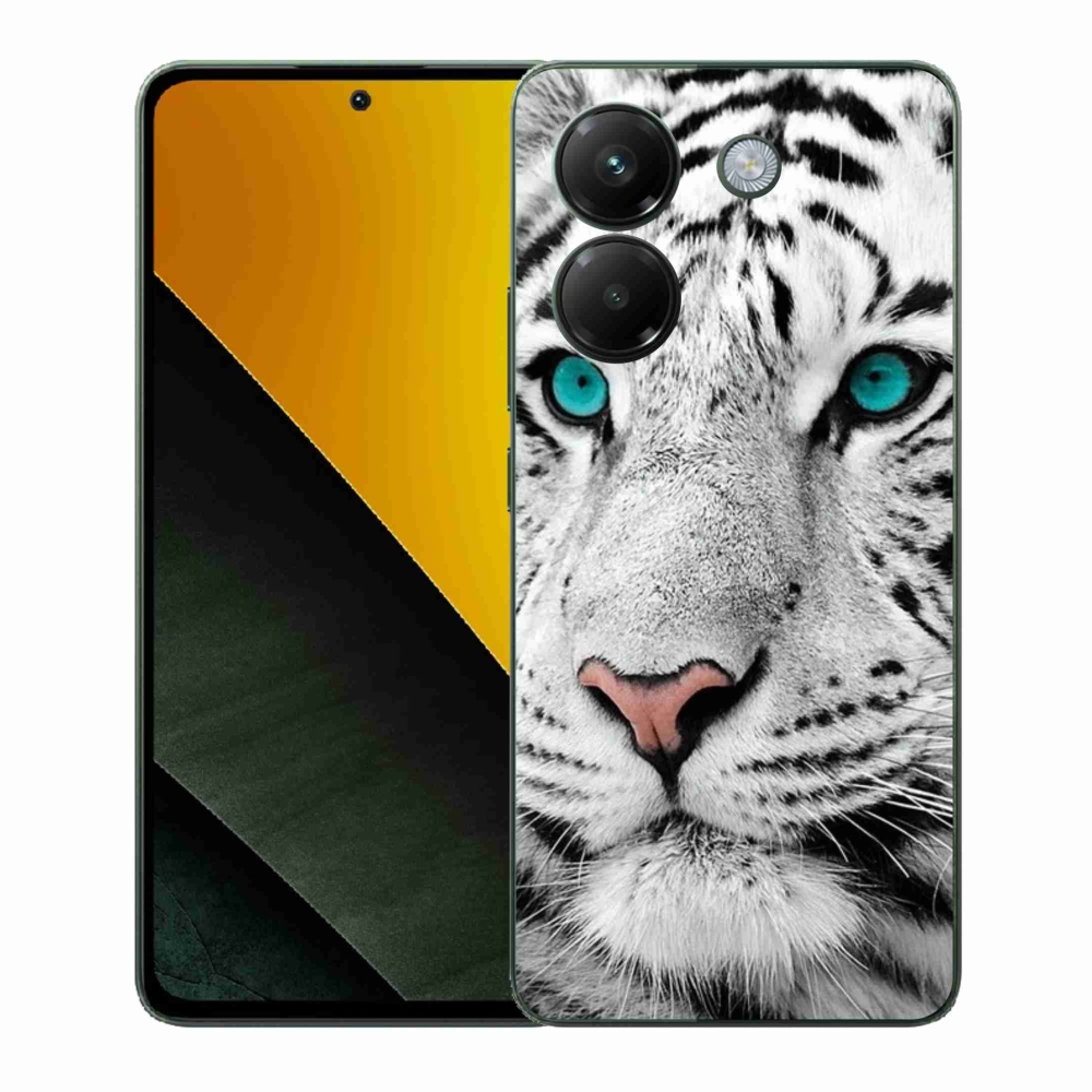 Gél borítás mmCase a Xiaomi Poco M7 Pro 5G-hez - fehér tigris