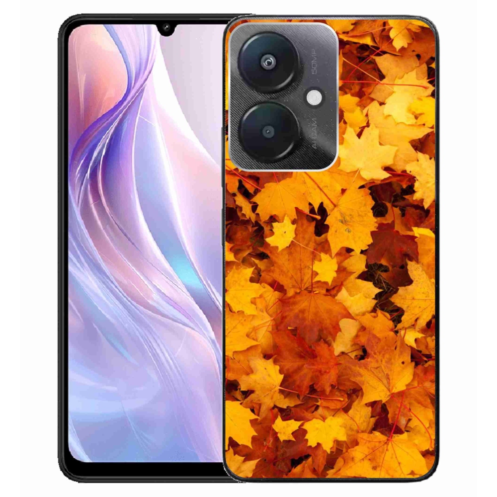 Gél borítás mmCase a Xiaomi Redmi 13C 5G számára - juharlevelek