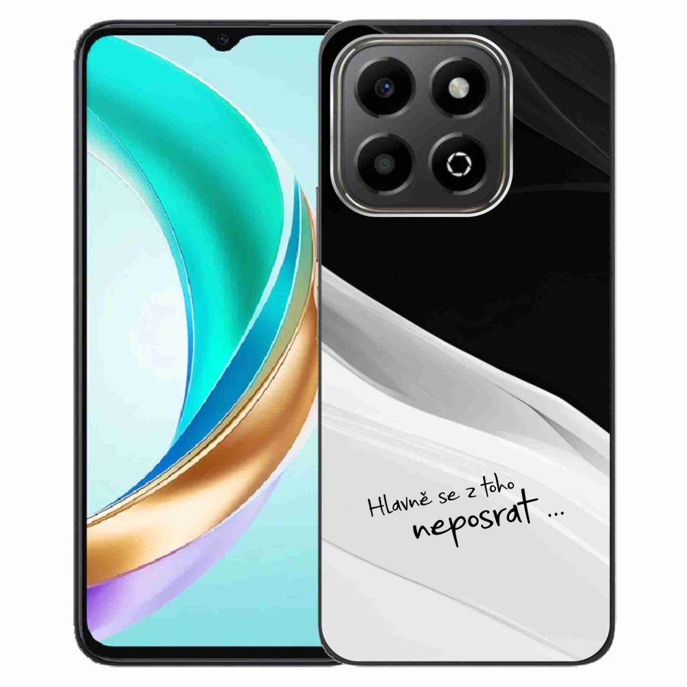 Gél borító mmCase a Honor X6b készülékhez - vicces szöveg 13 fehér és fekete háttérrel