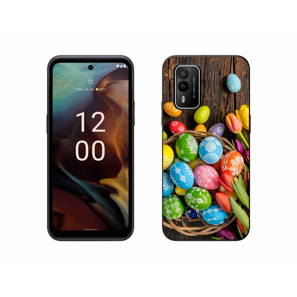 Zselés borítás mmCase a Nokia XR21 készülékhez - Húsvéti tojások