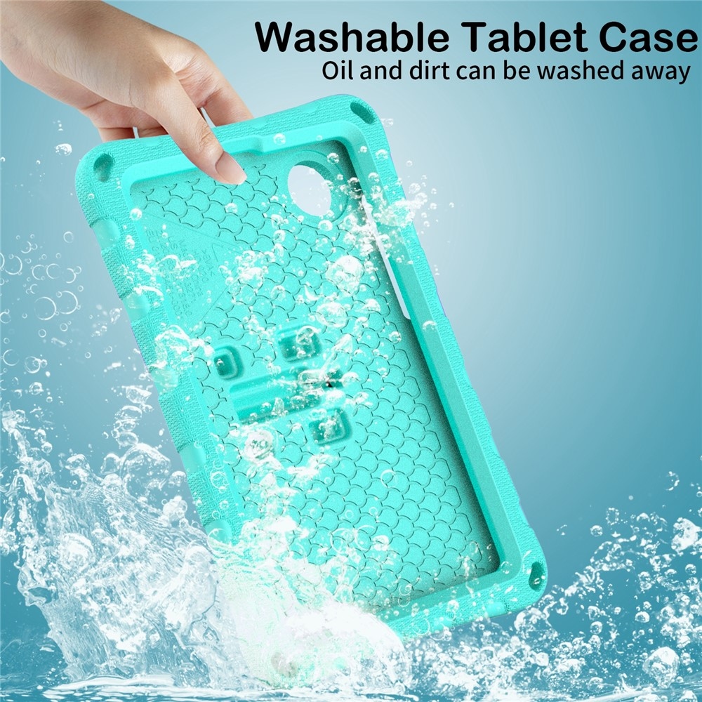 Gyerekek Pillangó EVA tartós tok pánttal Xiaomi Redmi Pad SE 8.7 tablethez - teal színű