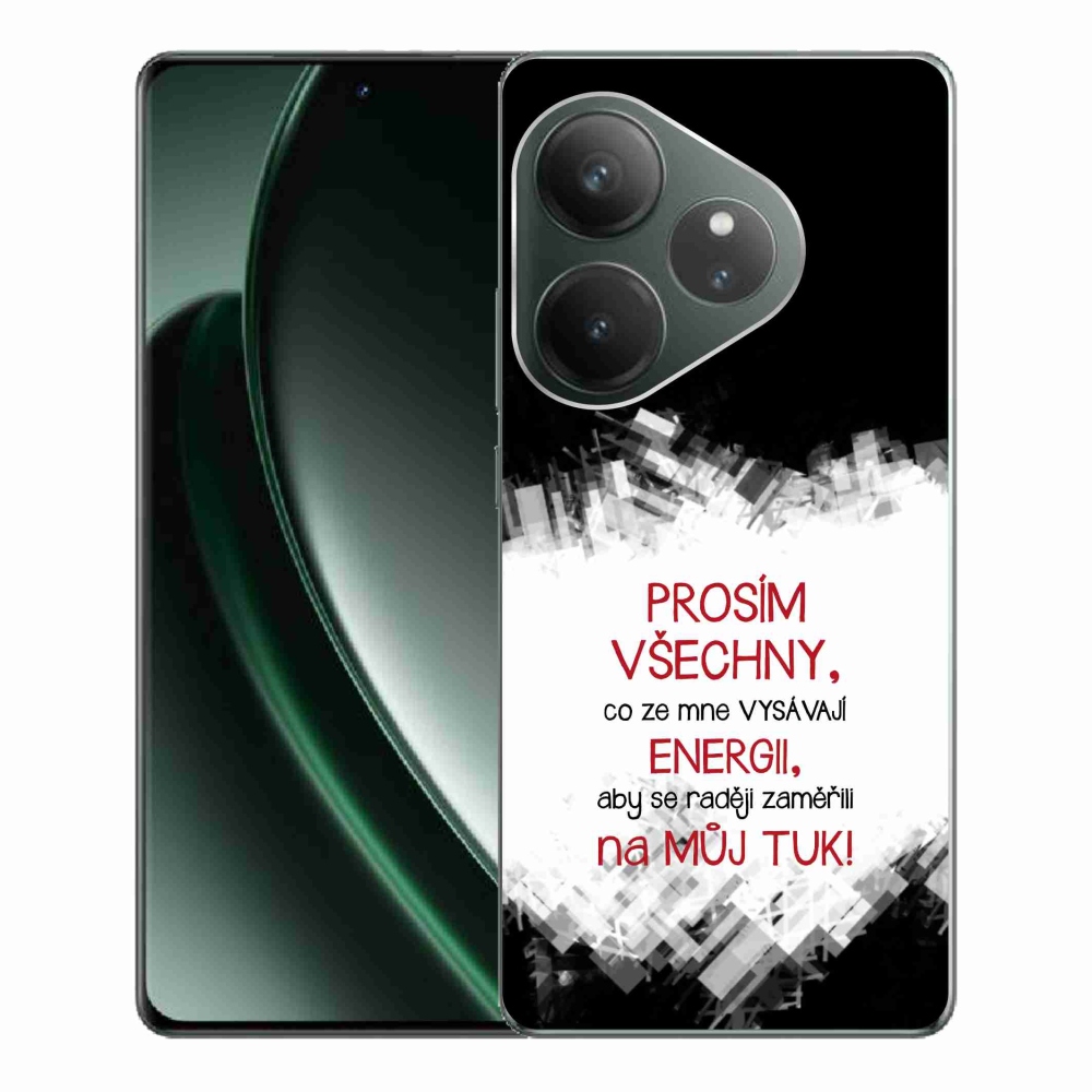 Gél borító mmCase a Realme GT 6 5G/GT 6T 5G - vicces szöveg 1 piros